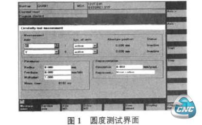 圆度测试界面