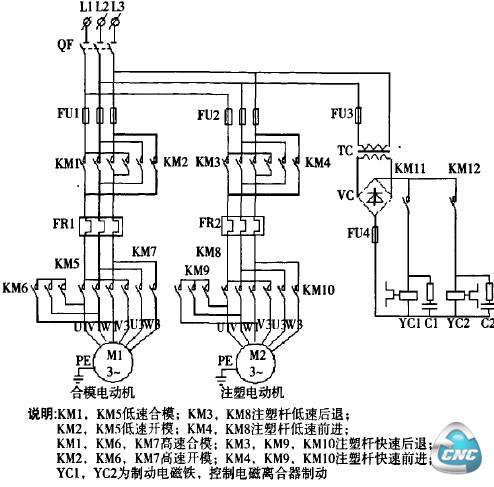 注塑机控制主电路图