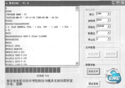 数控DNC软件运行界面