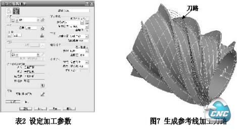 参考线精加工策略开粗叶轮流道