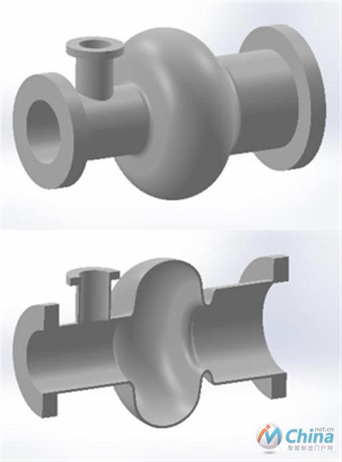 微波谐振腔的数字3D模型