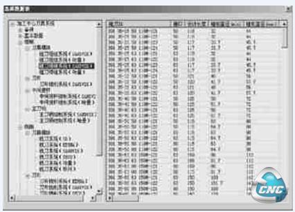 刀具数据库系统导航界面